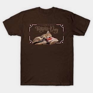 Cat eating shoe dad's day T-Shirt
